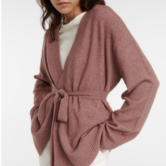MaxMara Sweaters - Max Mara Pala Wool-Blend Belted Wrap Cardigan
